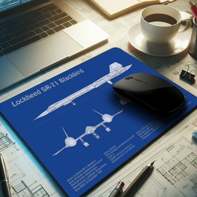 SR-71 Blackbird - Flugzeugkonzepte ABD Mousepad (Von Creator hochgeladen)