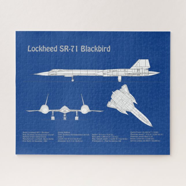SR-71 Blackbird - Flugzeugkonzepte ABD Puzzle (Horizontal)