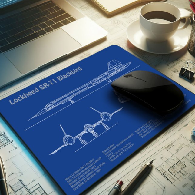 SR-71 Blackbird - Flugzeugkonzepte AD Mousepad (Von Creator hochgeladen)