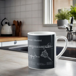 SR-71 Blackbird - Flugzeugkonzepte PD Kaffeetasse