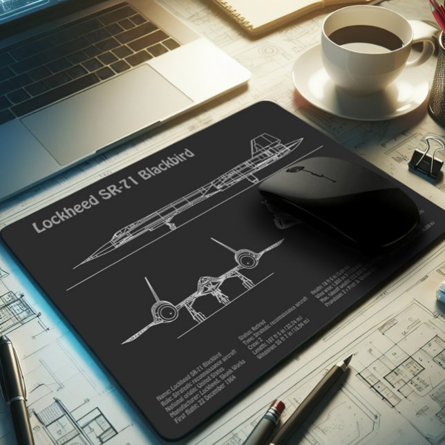 SR-71 Blackbird - Flugzeugkonzepte PD Mousepad (Von Creator hochgeladen)