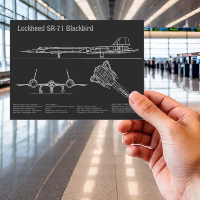 SR-71 Blackbird - Flugzeugkonzepte PD Postkarte (Von Creator hochgeladen)