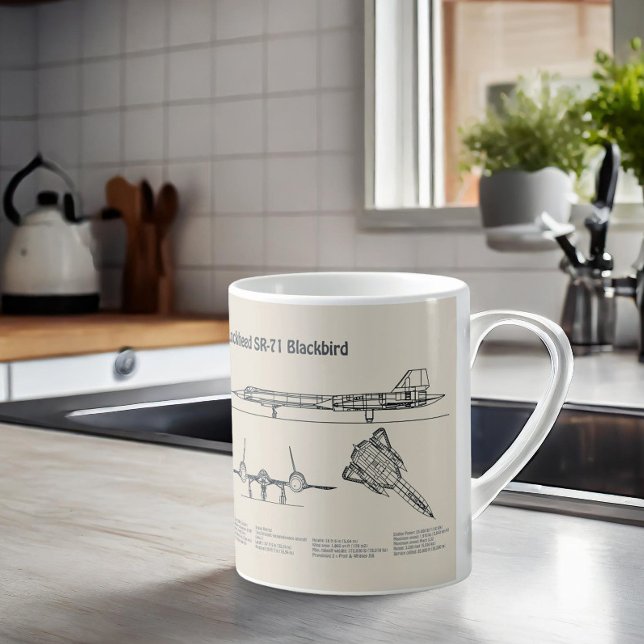 SR-71 Blackbird - Flugzeugkonzepte SD Kaffeetasse (Von Creator hochgeladen)