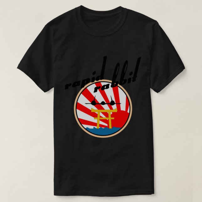 SR-71 Blackbird Rapid Rabbit Abzeichen T-Shirt (Design vorne)