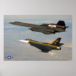 SR-71 BLACKBIRD und F-16XL Poster