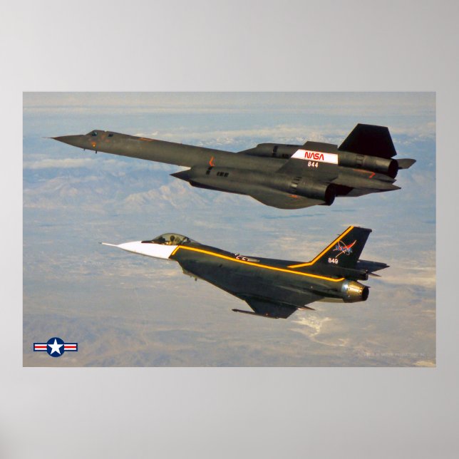 SR-71 BLACKBIRD und F-16XL Poster (Vorne)