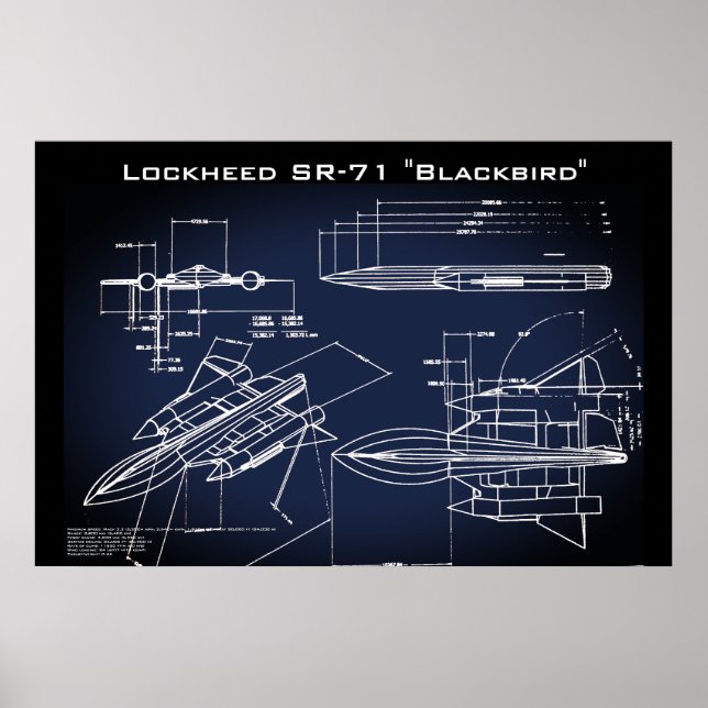 SR-71 Blueprint Poster (Vorne)