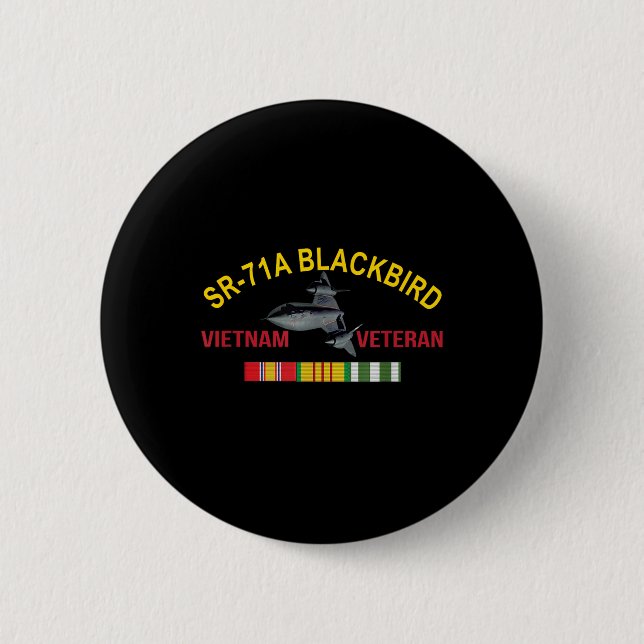 Sr-71a Blackbird Vietnam Veteran Sr 71 Blackbird A Button (Vorderseite)