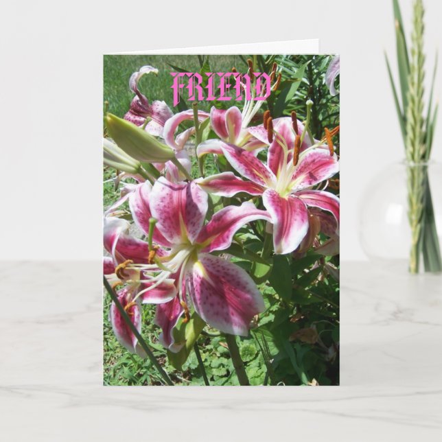 Srargazer Lilies/Friend Karte (Vorderseite)