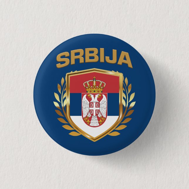 Srbija Flag-Schild Serbien Button (Vorderseite)