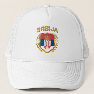 Srbija Flag-Schild Serbien Truckerkappe