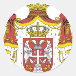 Srbija Grb/serbisches Wappen Runder Aufkleber