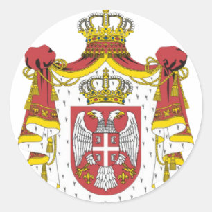 Srbija Grb - Veliki/serbisches Wappen - groß Runder Aufkleber