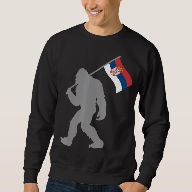Srbija oder serbische Flagge auf der Flagge Serbie Sweatshirt (Vorderseite)