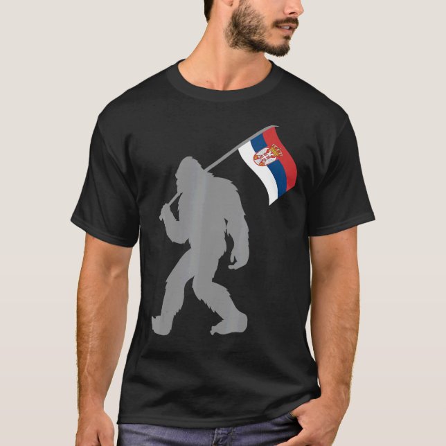 Srbija oder serbische Flagge auf der Flagge Serbie T-Shirt (Vorderseite)