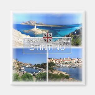 SRD018 STINTINO - Mosaik - Sardinien - Kühlschrank Magnet