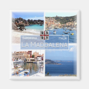 SRD024 LA MADDALENA, Mosaik, Sardinien, Kühlschran Magnet