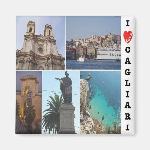SRD061 CAGLIARI I Liebe Mosaik, Sardinien, Kühlsch Magnet
