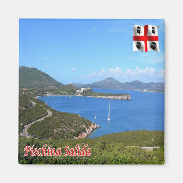 SRD064 ALGHERO PISCHINA SALIDA, Kühlschrank Magnet (Vorne)