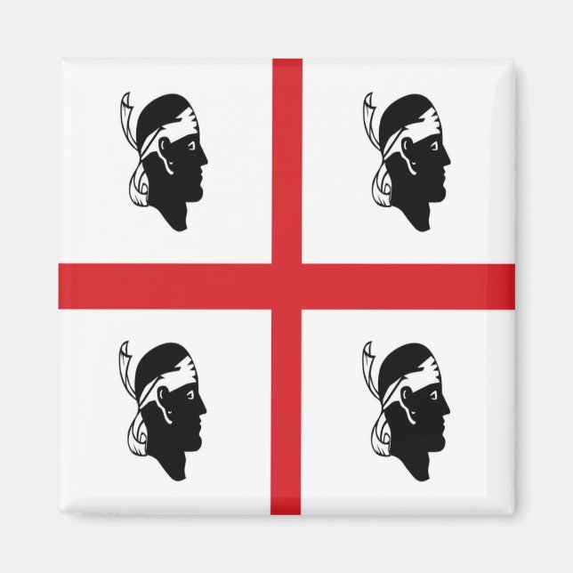 SRD072 FLAG, SARDINIEN, Italien, Kühlschrank Magnet (Vorne)