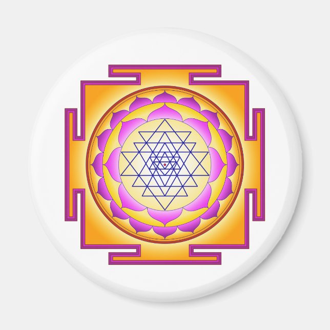 Sri Chakra Goddess Shri Lalitha Tripurari Sundari Magnet (Vorne)