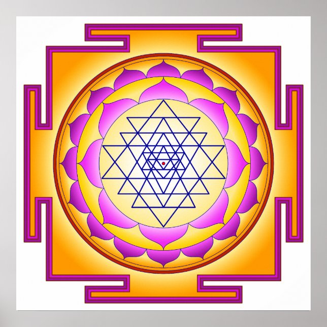 Sri Chakra Goddess Shri Lalitha Tripurari Sundari Poster (Vorne)