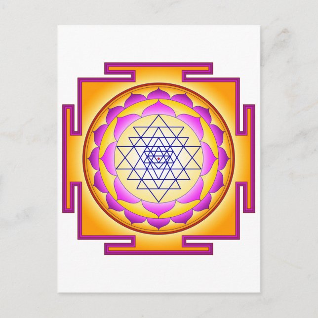 Sri Chakra Goddess Shri Lalitha Tripurari Sundari Postkarte (Vorderseite)