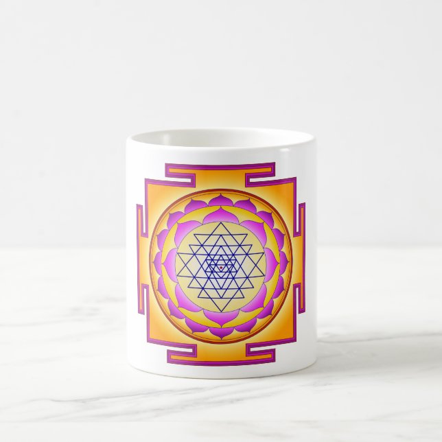 Sri Chakra Göttin Shri Lalitha Tripura Sundari Kaffeetasse (Mittel)