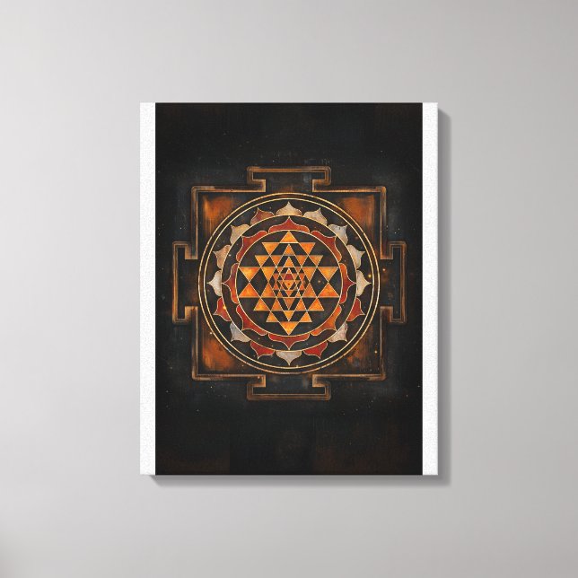Sri Chakra Leinwand Wall Art (Vorderseite)