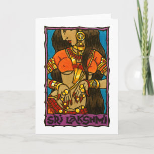 Sri Lakshmi Greeting Card Karte