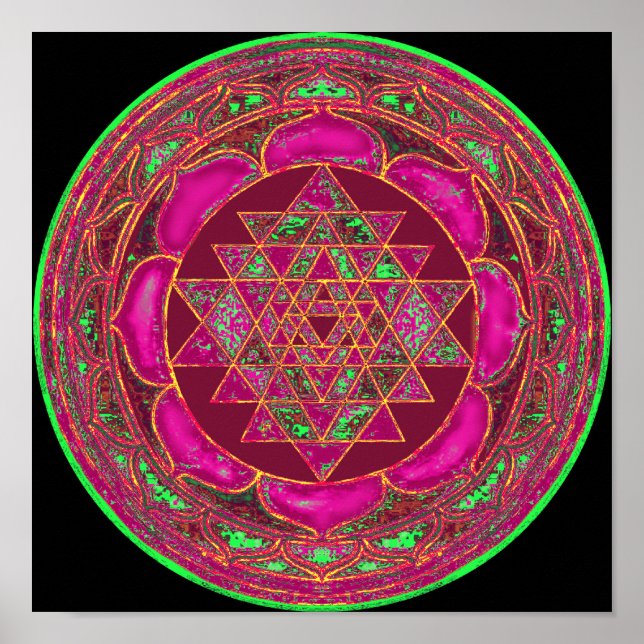 Sri Lakshmi Yantra Mandala Poster (Vorne)