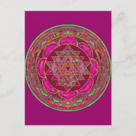 Sri Lakshmi Yantra Mandala Postkarte