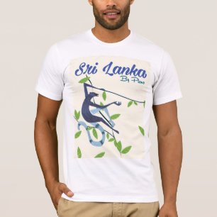 Sri lanka-Affe-Vintages Urlaubsposter T-Shirt