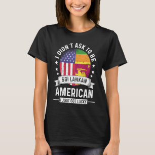 Sri-Lanka-amerikanischer Patriot gewachsener Humor T-Shirt