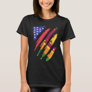Sri-Lanka-Amerikanischer Patriot Gewachsenes Herz T-Shirt