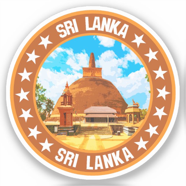 Sri Lanka Aufkleber (Vorderseite)