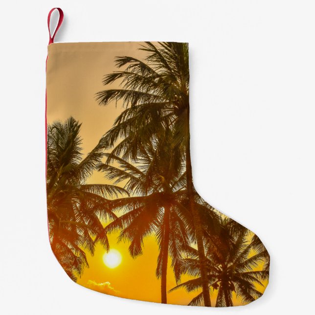 Sri Lanka Beach Sunset View Kleiner Weihnachtsstrumpf (Vorderseite)