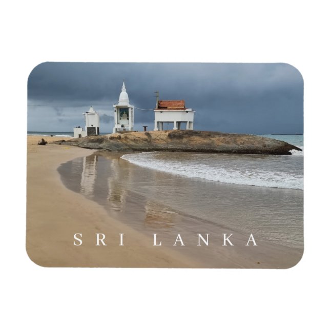 Sri Lanka Buddhistischer Tempel mit Blick auf Kühl Magnet (Horizontal)