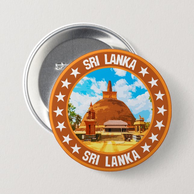 Sri Lanka Button (Vorne & Hinten)