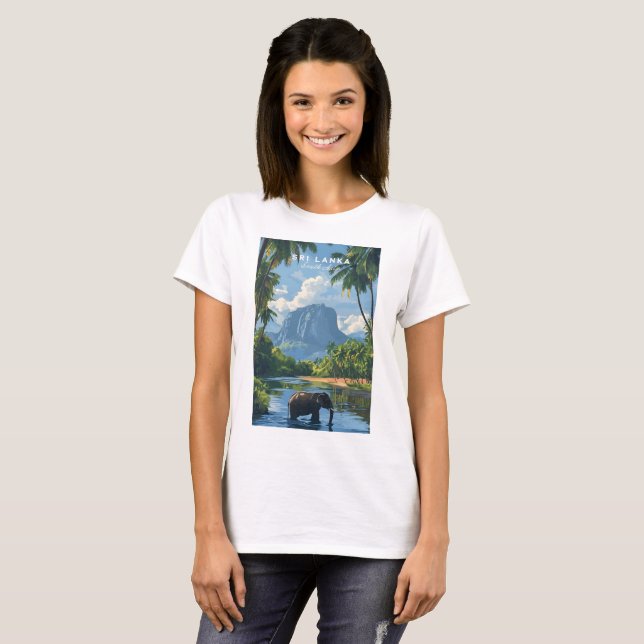 Sri Lanka Elephant River Jungle T-Shirt for Women (Vorne ganz)