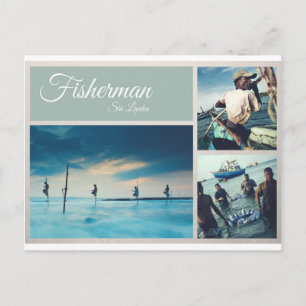 Sri Lanka Fisherman Postcard Postkarte