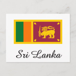 Sri Lanka-Flag-Design Postkarte