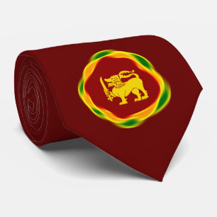 Sri Lanka Flag Lion Krawatte