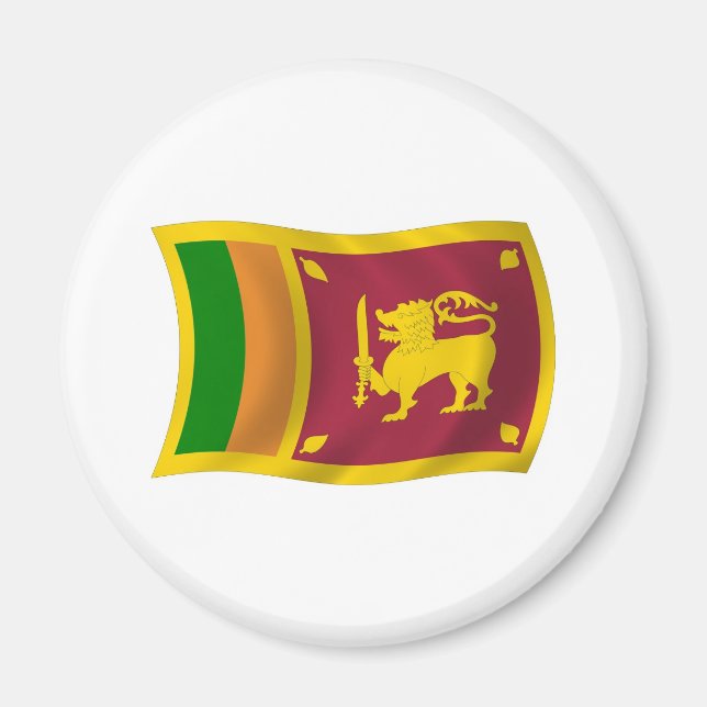 Sri Lanka Flag Magnet (Vorne)