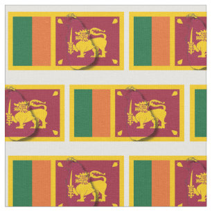 SRI LANKA Flag Map Kontur Stoff