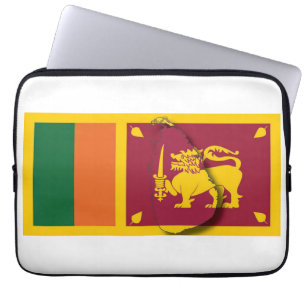 SRI LANKA Flag Map Patriotic Computer WHITE Laptopschutzhülle