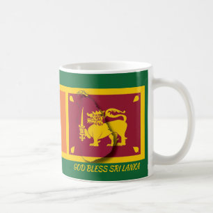 SRI LANKA FLAG MAP-Skript, auf die GREEN-Anforderu Kaffeetasse
