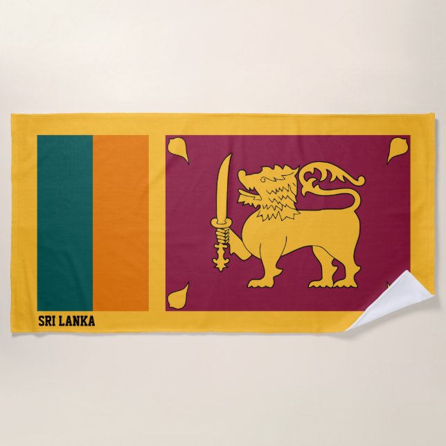 Sri Lanka Flag Splendid Patriotic Strandtuch (Vorderseite)