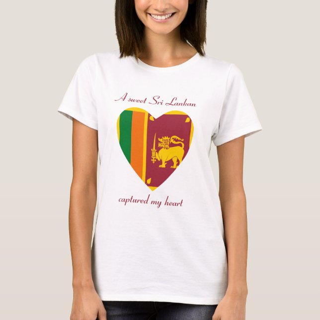 Sri Lanka Flag Sweetheart T - Shirt (Vorderseite)