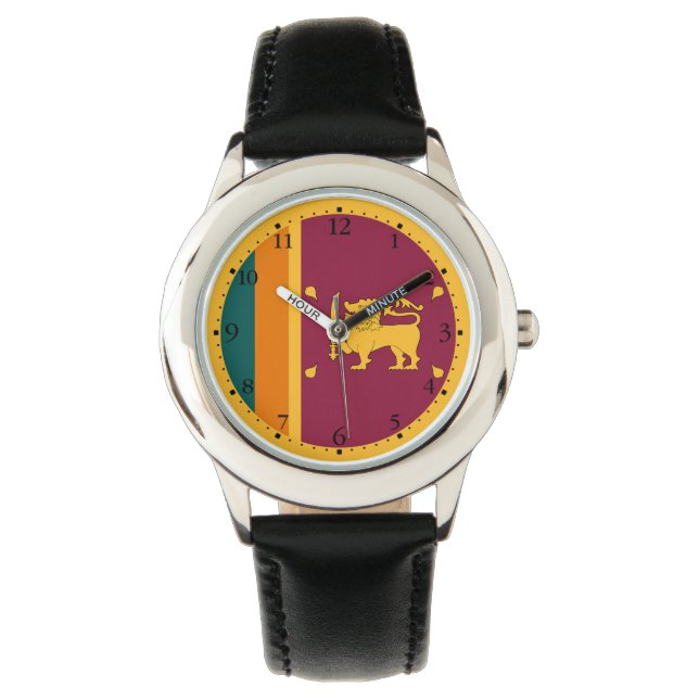 Sri Lanka-Flagge Armbanduhr (Vorderseite)